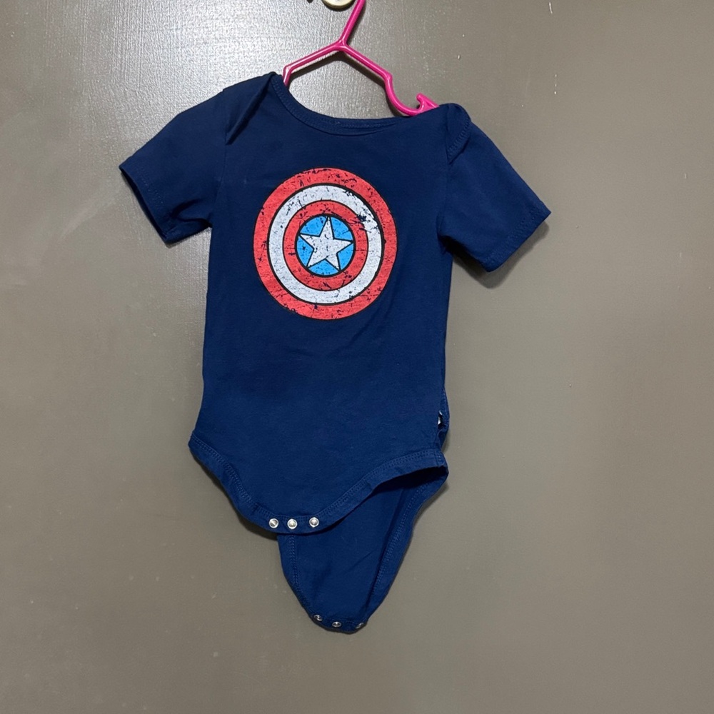 Marvel Navy Blue Captain America Kids One Piece